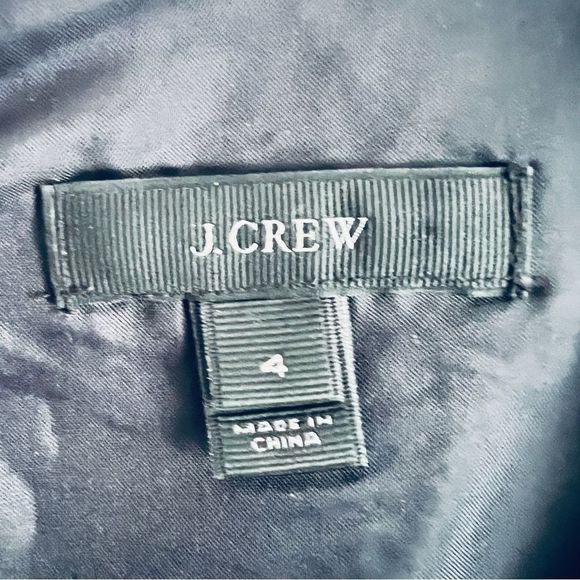 J. Crew Dark Navy wool V Neck Crepe Sheath Dress Lined 4 - Picture 4 of 9